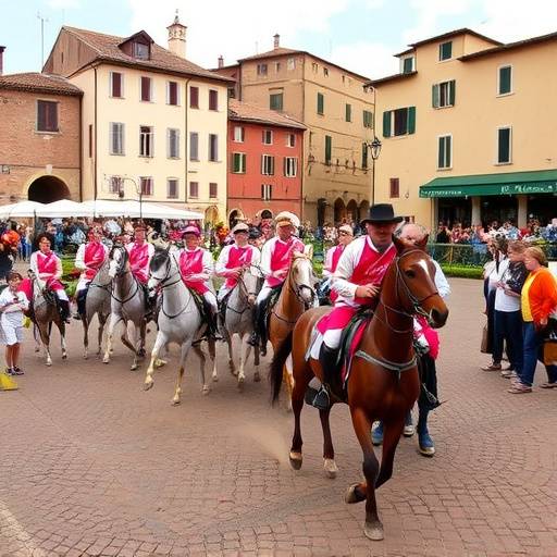 Cavalli e fantini in corsa durante il Palio di Siena