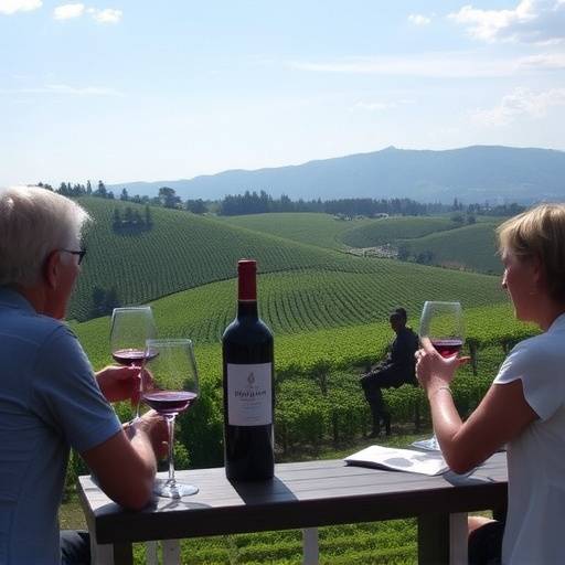 Degustazione di vini in una cantina nelle Langhe, Piemonte
