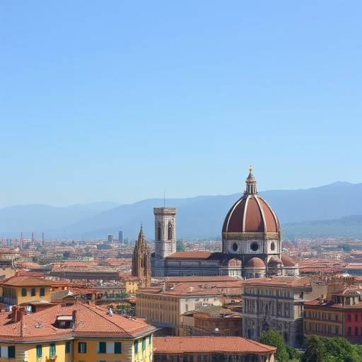 Panorama di Firenze con il Duomo in primo piano.