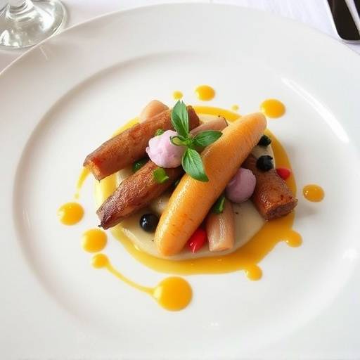 Piatto creativo e innovativo servito al ristorante Osteria Francescana a Modena